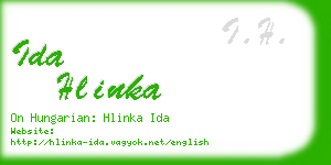 ida hlinka business card